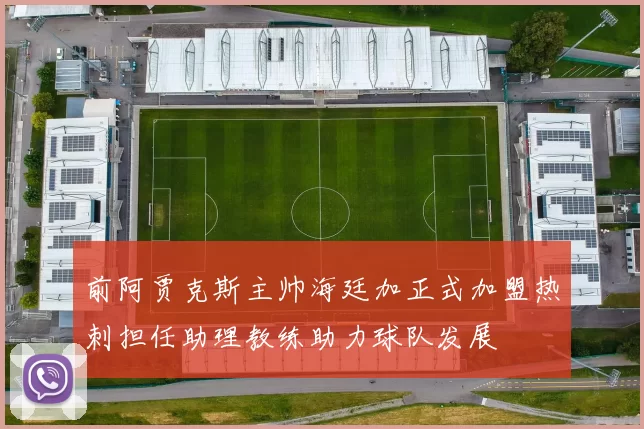 前阿贾克斯主帅海廷加正式加盟热刺担任助理教练助力球队发展